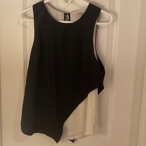 Bordeaux Black and White Shift Shirt - Size Small